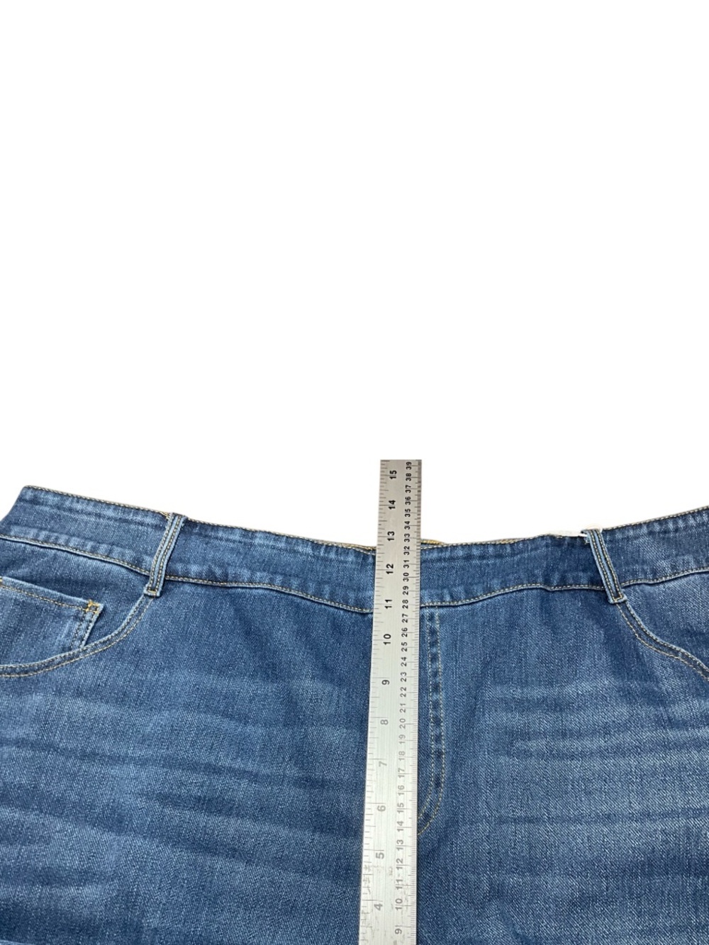 Women's High-Rise Straight Leg Jeans - Blue - Picture 6 of 8